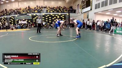 165 lbs Cons. Round 2 - Blake Mingle, CHIPPEWA vs Zachary Callahan, BRUNSWICK