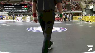 Schoolboys - 115 lbs Champ. Round 1 - Cael Robinett, Origin Training Center vs Sergio Canales, Madera Grapplers Wrestling Club