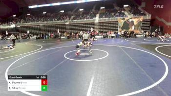 66 lbs Consolation - Kaine Showers, Rustler WC vs Anthony Gilbert, Cowboy Kids WC