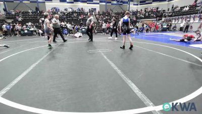 80 lbs Final - Cyrus Baker, Harrah Little League Wrestling vs Brady Boles, Mustang Bronco Wrestling Club