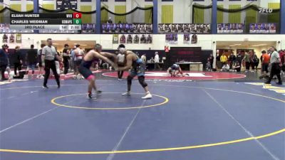 285 lbs 3rd Place - Elijah Hunter, West Virginia vs Charles Weidman, USMAPS/Army Prep