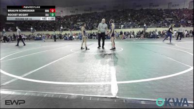 105 lbs Round Of 16 - Brailyn Schroeder, Kingfisher YellowJackets vs Rocket McGirt, Salina Wrestling Club