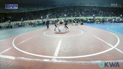 70 lbs Consi Of 16 #2 - Jessen Madrid, BullTrained vs Jett Manning, Barnsdall Youth Wrestling