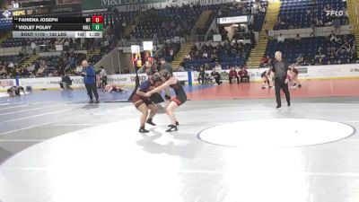 132 lbs Consolation - Fahiena Joseph, Whittier vs Violet Polny, Holliston