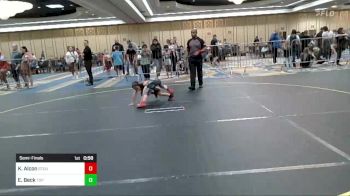 43 lbs Semifinal - Kiah Alcon, Stout Wr Ac vs Elijah Beck, Top Rank HAC