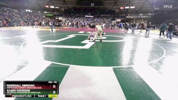 78 lbs Cons. Round 3 - Kasen Davisson, Okanogan Underground Wrestling Club vs Marshall Obrovac, White River Hornets Wrestling Club