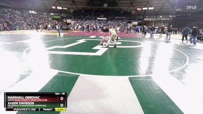 78 lbs Cons. Round 3 - Kasen Davisson, Okanogan Underground Wrestling Club vs Marshall Obrovac, White River Hornets Wrestling Club