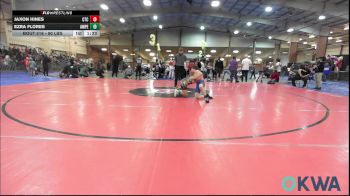 90 lbs Quarterfinal - Jaxon Hines, Comanche Takedown Club vs Ezra Flores, Amped Wrestling Club