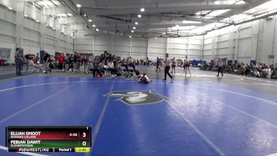 133 lbs Cons. Round 4 - Elijah Smoot, Roanoke College vs Febian Dawit, Elizabethtown