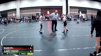 70 lbs Round 5 (6 Team) - Albert Canales, Contenders WA Blue vs Elijah Hill, Ohio Gold