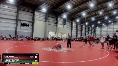 95 lbs Semis - R1 Wb - Carson Robertson, Beast Mode Pink vs Ella Casey, Millard South Queens