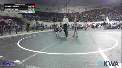 62 lbs Quarterfinal - Mariah Strange, Woodland Wrestling Club vs Kimber Bryson, Perkins