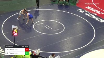 132 lbs Round Of 64 - Robert Bollman, Tussey Mountain vs Brady Powers, Harbor Creek