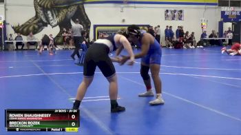 JV-34 lbs Round 1 - Breckon Rozek, Benton Community vs Rowen Shaughnessy, Cedar Rapids Washington