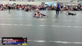 70-80 lbs Round 1 - Averie Olvera, Honey Badger Wrestling Club vs Carey Wesolowski, Wrestlowskis