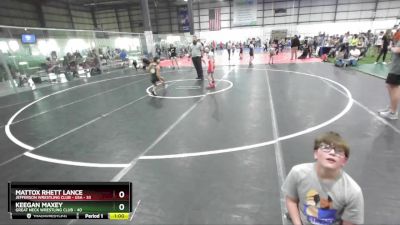 75 lbs Cons. Round 3 - Mattox Rhett Lance, Jefferson Wrestling Club - USA vs Keegan Maxey, Great Neck Wrestling Club