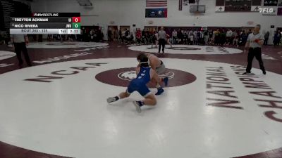 125 lbs 1st Place Match - Treyton Ackman, Upper Iowa vs Nico Rivera, Johnson & Wales