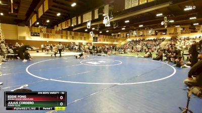 92 lbs Semifinal - Julius Cordero, Poway Elite vs Eddie Fong, Rough House Wrestling