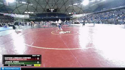 77 lbs Cons. Round 6 - Leonce Jones, Damaged Ear Wrestling Club vs Kayson Lobehan Cormier, Team Aggression Wrestling Club