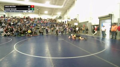 132 lbs Cons. Sub-quarters - Chase Taylor, Riverton vs Cruz Nelson, Roy