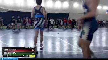 135 lbs Champ. Round 1 - Zeke Seltzer, Fighting Irish WC vs Embry Horal, Carmel USA