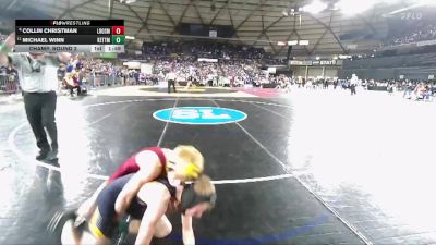 Boys 1B/2B 106 Champ. Round 2 - Michael Winn, Kettle Falls vs Collin Christman, Lake Roosevelt