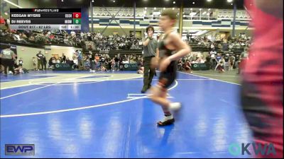 67 lbs Quarterfinal - Keegan Myers, Cushing vs Dj Reeves, Midwest City Bombers Youth Wrestling Club