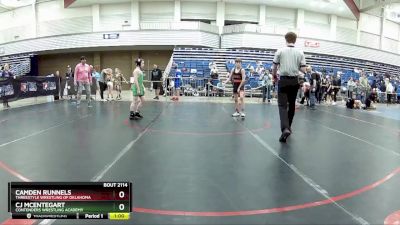 83 lbs Cons. Round 2 - Camden Runnels, Threestyle Wrestling Of Oklahoma vs Cj Mcentegart, Contenders Wrestling Academy