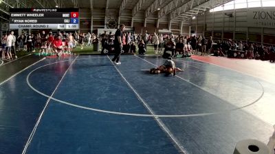 96 lbs Champ. Round 1 - Emmett Wheeler, Montana vs Ryan Nored, California