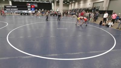 115 lbs Semis - Bree Schmidt, Wisconsin vs Sidda Evans, Ogden's Outlaws Wrestling Club