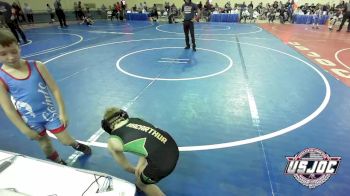 55 lbs Consi Of 8 #1 - Zayne Borth, OKC Saints Wrestling vs Beau Corby, Highlander Youth Wrestling