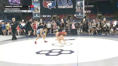 110 lbs Cons. Sub-rd Of 32 - Cambree Obermeyer, Kansas vs Giselle Arambula, Illinois