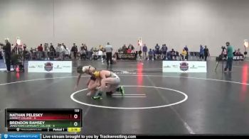 133 lbs Round 4 (6 Team) - Brendon Ramsey, Jamestown Community College vs Nathan Pelesky, Garrett College