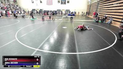 100 lbs Semifinal - Ava Schultz, MN vs Siera Becker, IA