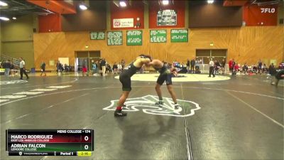 174 lbs Champ. Round 2 - Marco Rodriguez, East Los Angeles College vs Adrian Falcon, Lemoore College