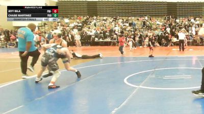 140-J lbs Quarterfinal - Jett Bila, Pro-ex Wrestling Club vs Chase Martinez, Pride WC