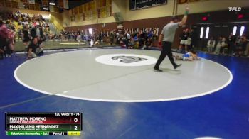 74 lbs Quarterfinal - Maximiliano Hernandez, Inland Elite Wrestling Club vs Matthew Moreno, Hawkeye Wrestling Club