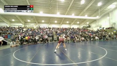 120 lbs Cons. Semis - Cohen Williams, Jordan vs Logan Sterzer, Lone Peak