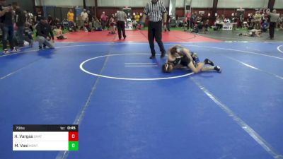 70 lbs Consi Of 8 #2 - Hayden Vargas, Unattached vs Michael Vasi, Montville