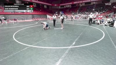 150 lbs D1 - Semi-finals (fri 7:30pm.) - Jake Robertson, Bay Port vs Collin McDowell, Arrowhead