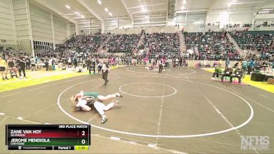 144 lbs 3rd Place Match - Jerome Mendiola, Cheyenne vs Zane Van Hoy, Silverado