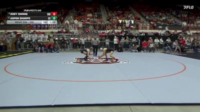 105 lbs Cons. Round 2 - Aspen Sharpe, Colby HS vs Zoey Owens, El Dorado HS