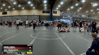 100 lbs Round 1 (8 Team) - Bret Bednarczyk, Hanover Hawkeye vs Asher Cabral, Mat Assassins Red