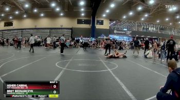 100 lbs Round 1 (8 Team) - Bret Bednarczyk, Hanover Hawkeye vs Asher Cabral, Mat Assassins Red