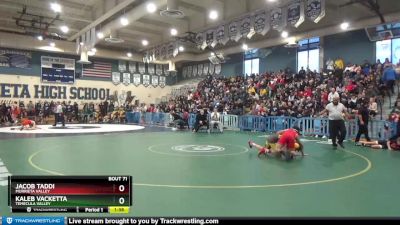 152 lbs Semifinal - Kaleb Vacketta, Temecula Valley vs Jacob Taddi, Murrieta Valley