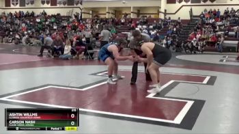 215 lbs Round 3 - Ashtin Willms, Clarion-Goldfield-Dows vs Carson Nash, Clear Creek-Amana