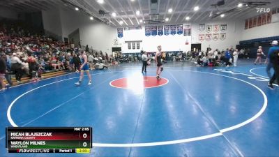 150 lbs Champ. Round 2 - Micah Blajszczak, Natrona County vs Waylon Milnes, Wheatland