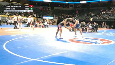 215 Class 4 lbs Cons. Round 2 - Garo Sams, Francis Howell Central vs Deric Washington, Glendale