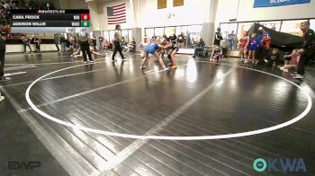 126 lbs Final - Cara Prock, Warner Eagles Youth Wrestling vs Addison Willis, Wagoner Takedown Club