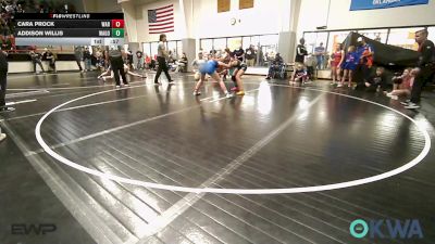 126 lbs Final - Cara Prock, Warner Eagles Youth Wrestling vs Addison Willis, Wagoner Takedown Club